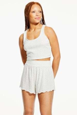 Aeropostale Floral Knit Cropped Sleep-Tank