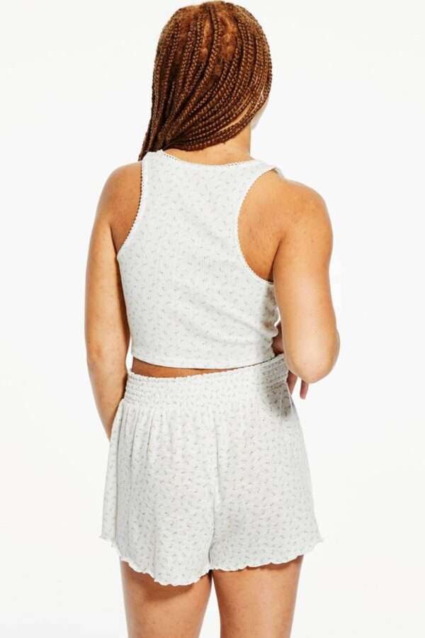 Aeropostale Floral Knit Cropped Sleep-Tank